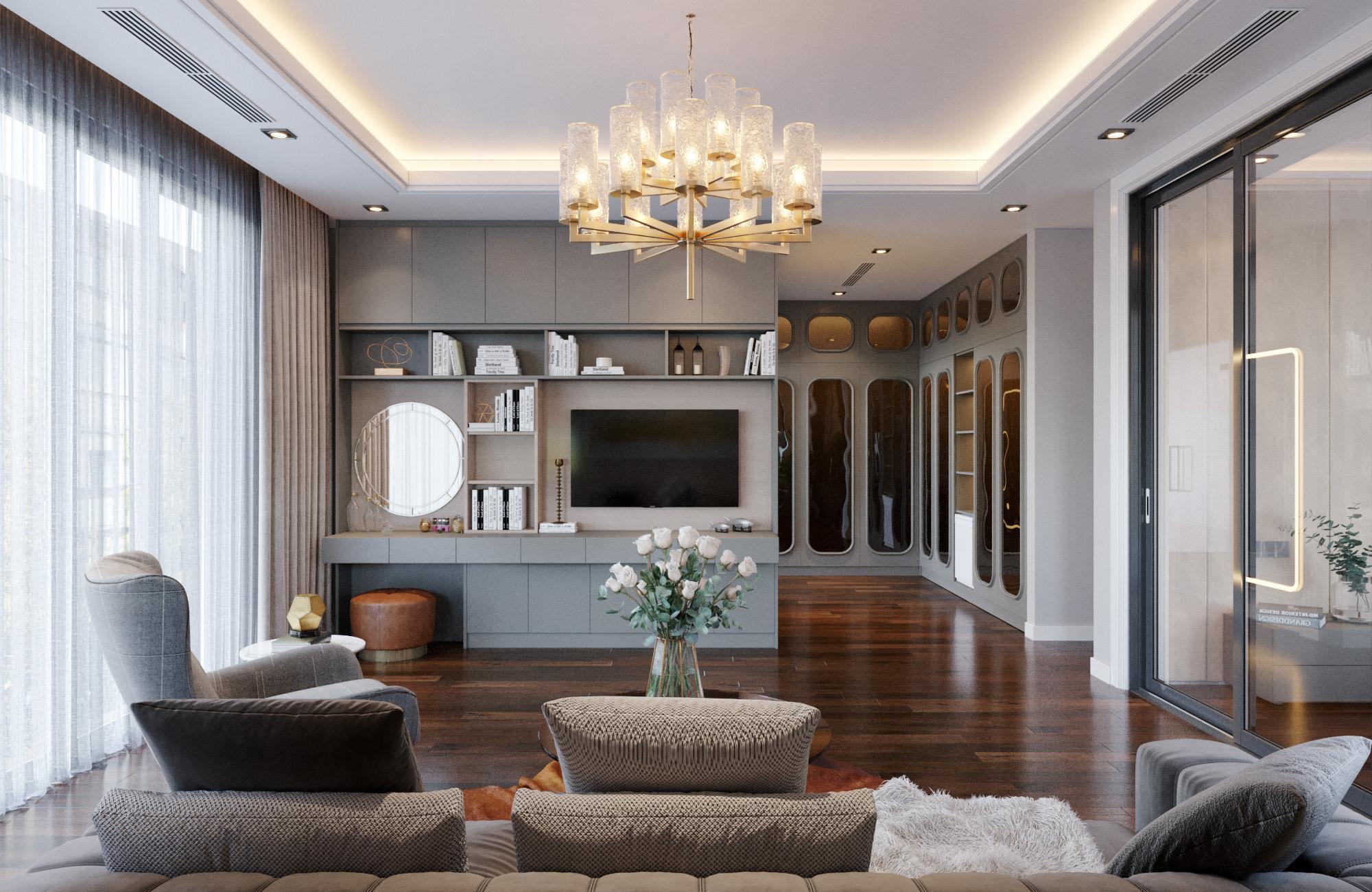 Thiết kế nội thất hiện đại tối giản biệt thự tại Vinhomes Harmony