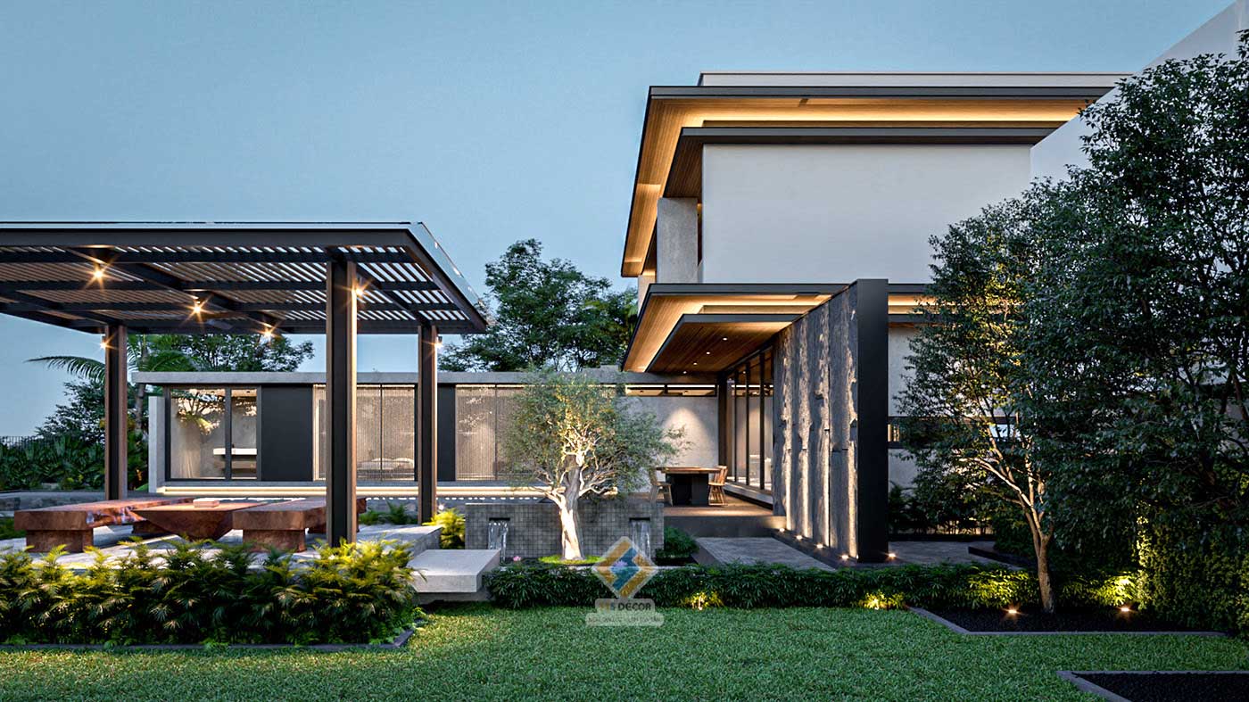 Thiết Kế Biệt thự phong cách Tropical tại Hà Nam