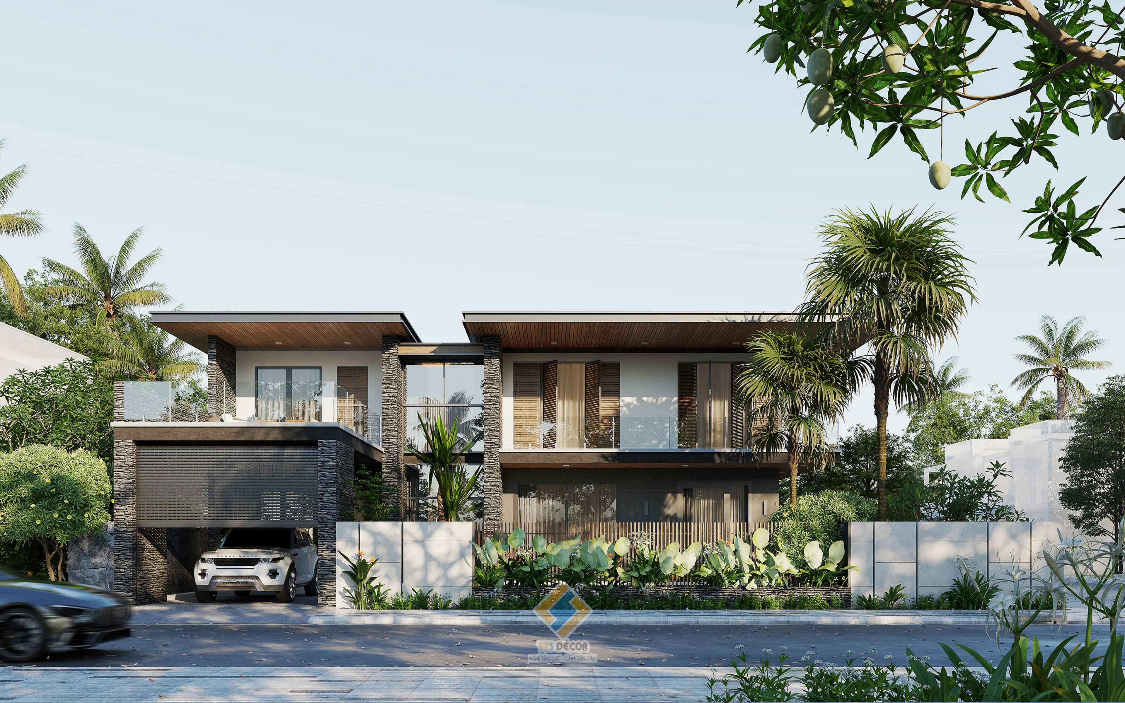 Thiết Kế Biệt thự phong cách Tropical ở Nghệ An