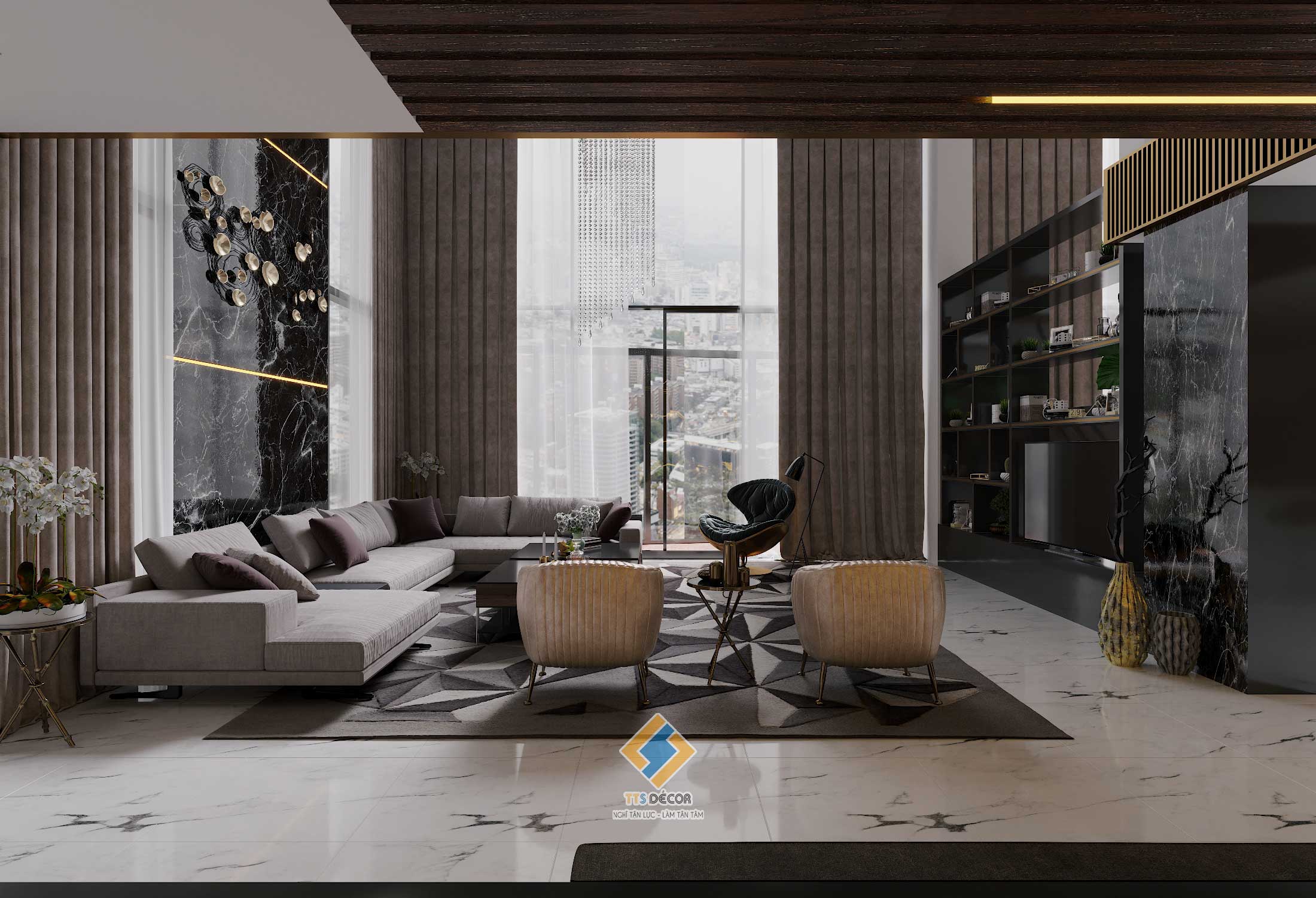 Thi công nội thất Penthouse tại Hà Nội | TT-S Décor