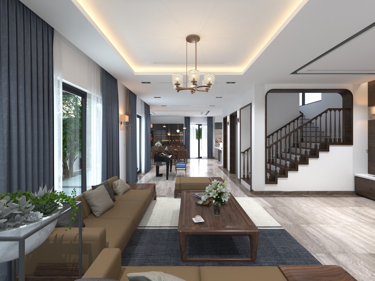 Công trình thi công nội thất biệt thự cao cấp Bắc Ninh - Anh Hạnh