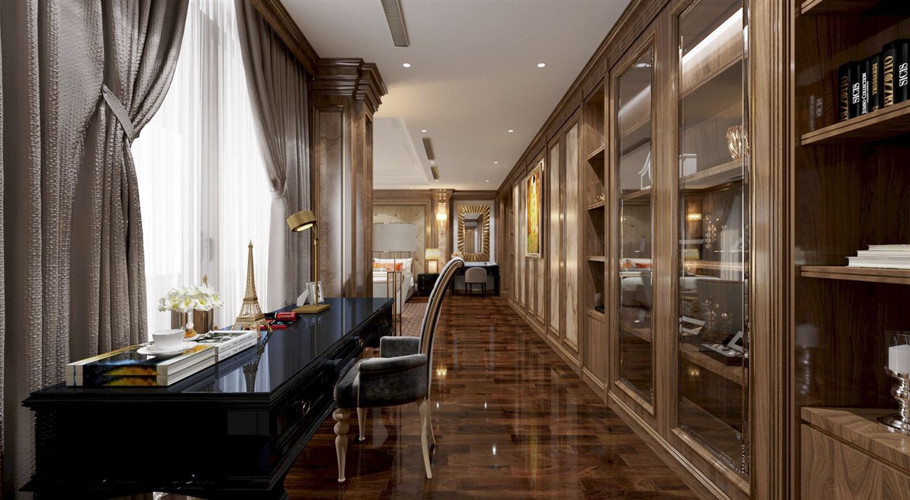 Thiết kế nội thất phòng ngủ biệt thự luxury