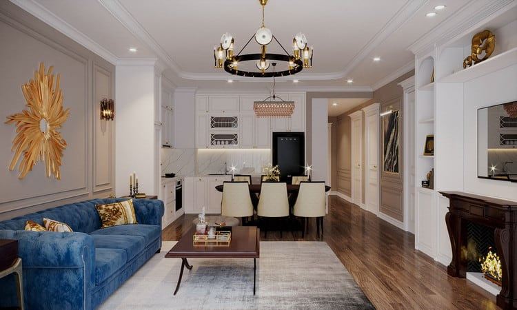 Thiết kế nội thất biệt thự cao cấp tân cổ điển Hải Dương