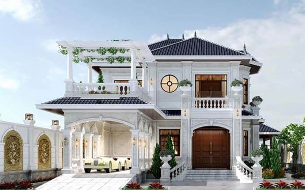 Mẫu biệt thự 2 tầng mái Nhật đẹp cuốn hút xây dựng nhiều