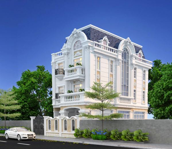 Mẫu biệt thự 3 tầng mái thái hiện đại cao cấp