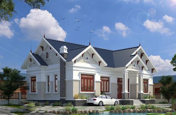 Top 6+ Mẫu biệt thự 1 tầng 5 phòng ngủ sang trọng được yêu thích