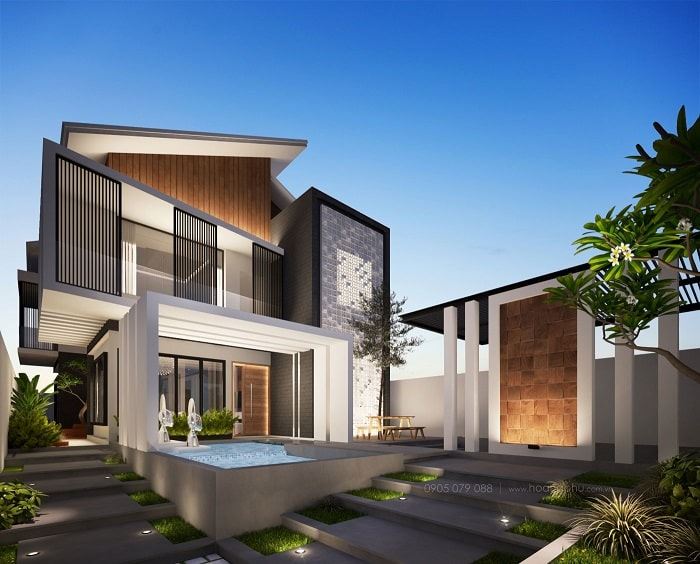 Tổng hợp những mẫu biệt thự 2 tầng hiện đại, giá rẻ