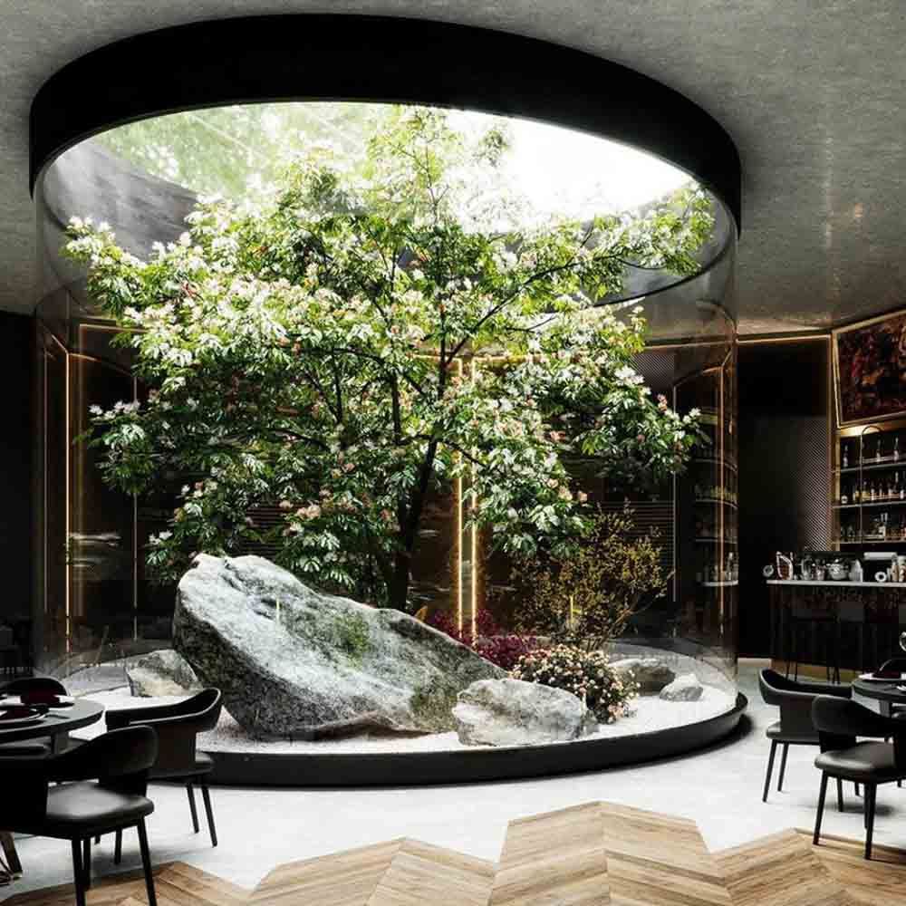 Sáng bừng không gian với mẫu biệt thự có giếng trời ấn tượng