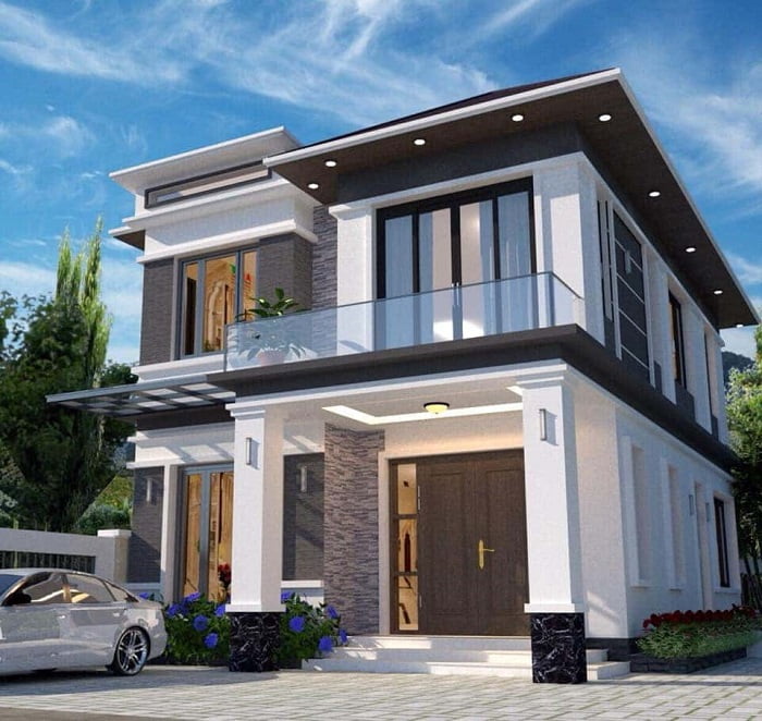 Thiết kế mẫu biệt thự hiện đại 2 tầng đẹp cuốn hút - Anh Hà - Thái Bình -  BT1543