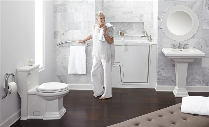 thiết kế nội thất nhà vệ sinh, phòng tắm cho người cao tuổi