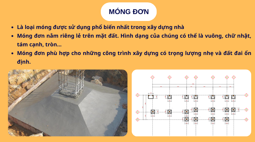 Các loại móng nhà cơ bản