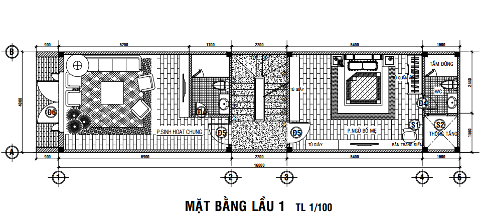 Tư vấn xây nhà 4x16m với hai phương án mặt bằng khoa học.