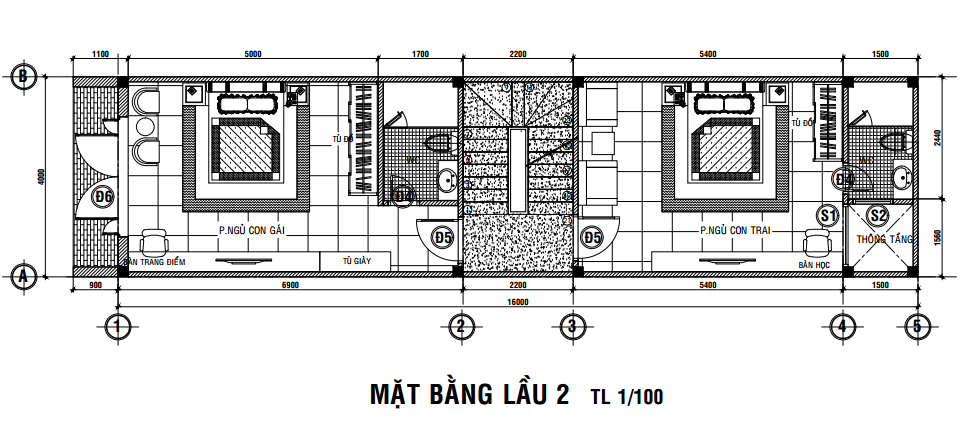 Tư vấn xây nhà 4x16m với hai phương án mặt bằng khoa học.