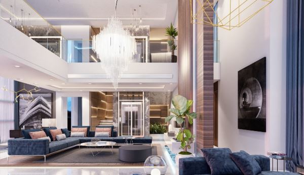 Mẫu thiết kế nội thất phòng khách biệt thự đẹp sang trọng