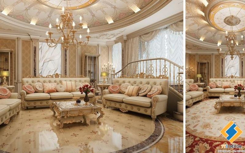 Thiết kế nội thất biệt thự phong cách châu Âu tại Hải Phòng