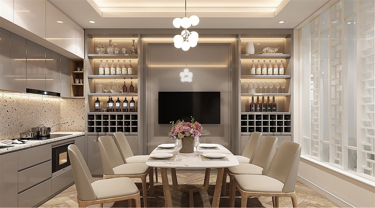 Thiết kế nội thất nhà ở phong cách hiện đại trẻ trung