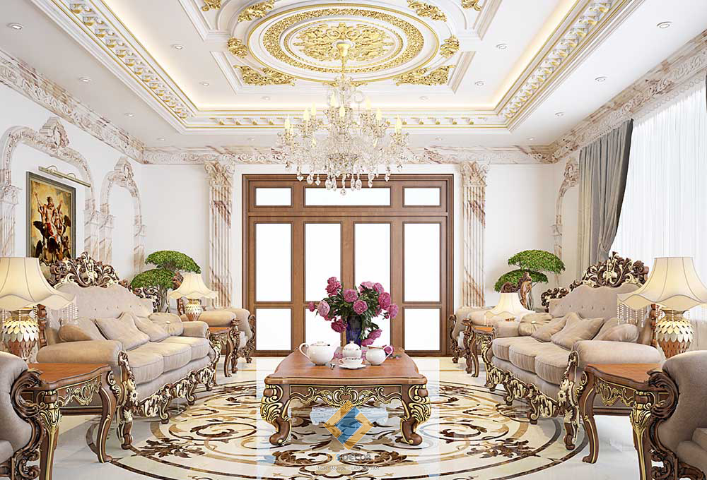 Thiết kế nội thất biệt thự cổ điển tại Hà Nội