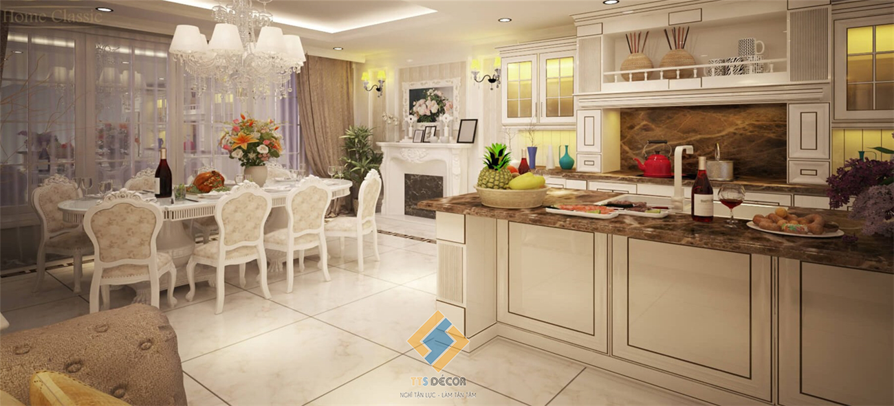 Thiết kế nội thất biệt thự cổ điển tại Hà Nội