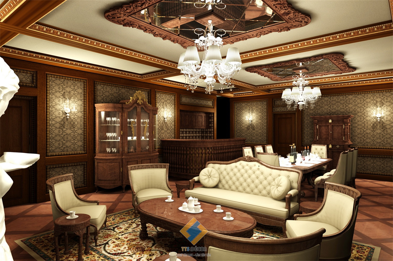 Thiết kế nội thất biệt thự cổ điển tại Hà Nội