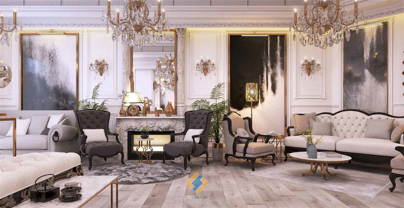 Thiết kế nội thất biệt thự cổ điển tại Hà Nội